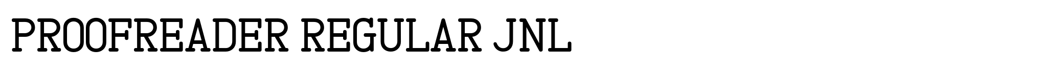 Proofreader Regular JNL image